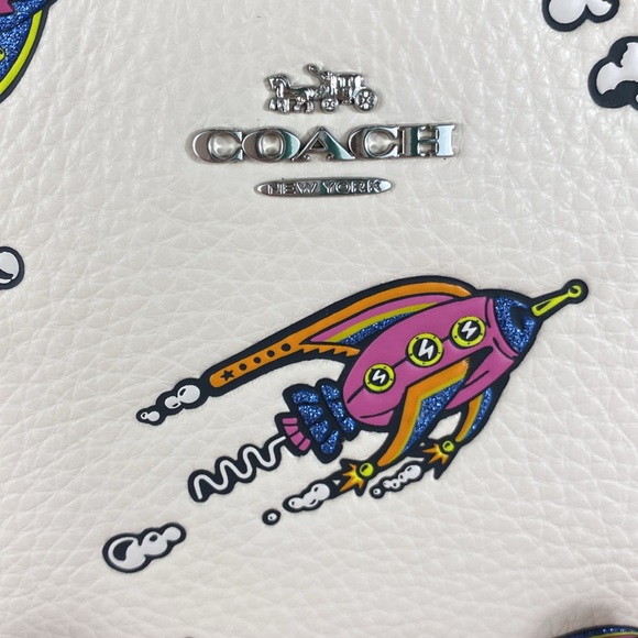 Coach Cosmic Coach Rocket Jax Corner Zip Wristlet - Picture 4 of 15